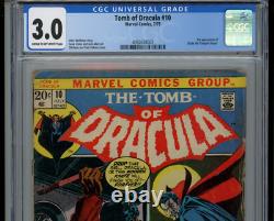 Tomb of Dracula #10 1973 CGC 3.0 Cream to Off White Pages 1st App Of Blade Comic