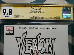 VENOM #3 (CGC 9.8) 2018 SIGNED BY DONNY CATES 1st FULL KNULL APPEARANCE