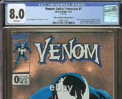 Venom Lethal Protector #1 1994 CGC 8.0 Italian Platinum Edition Marvel RARE