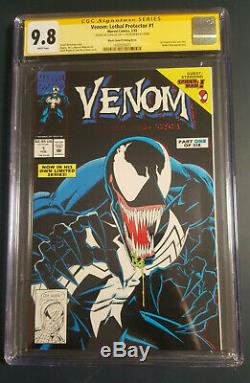 Venom Lethal Protector 1 Cgc 9.8 Ss Stan Lee Black Cover Last Book Stan Signed