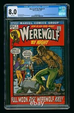 Werewolf By Night #1 (1972) Cgc 8.0 Marvel Spotlight #4 White Pages