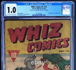 Whiz Comics #3 (#2) (1940) Cgc 1.0 (ow-w) 2nd App Of Captain Marvel! Key