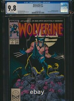 Wolverine 1 Marvel 1988 CGC 9.8 white pgs Claremont 1st as Patch Free S/H