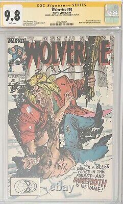 Wolverine #10 CGC 9.8 Marvel Comics, 8/89 Signed and Sketch by Bill Sienkiewicz