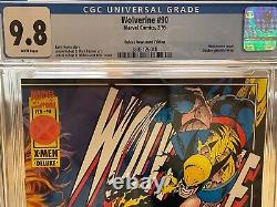 Wolverine #90- CGC 9.8 White- Marvel 1995- Deluxe Edition- Wraparound cover NM