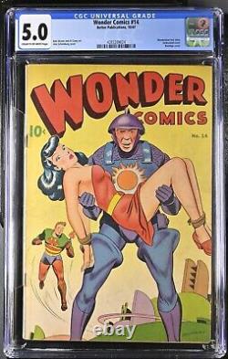 Wonder Comics #14 CGC 5.0 Bondage Cover Golden Age Alex Schomburg Art
