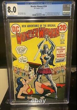 Wonder Woman #204 1st Nubia CGC 8.0? White Pages