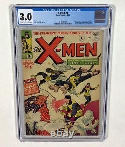 X-MEN #1 CGC 3.0 MEGA KEY! No Chipping! Centered BEAUTY! (1st X-Men) 1963 Marvel