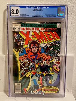 X-MEN #107 CGC 8.0 OWithWH PAGES 1ST FULL APP OF THE STARJAMMERS MARVEL 1977