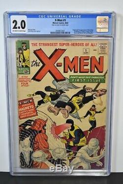 X-Men #1 (1963) CGC Graded 2.0 Origin & 1st Appearance Stan Lee, Jack Kirby