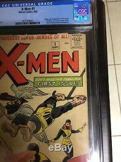 X-Men 1 CGC 2.0 Cr To OW Pgs. 1963 Stan Lee Jack Kirby 3 Day Auction No Reserve