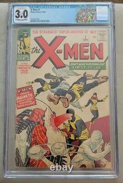 X-Men #1 CGC 3.0 1963 Key Grail Comic Book OWithW