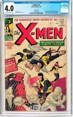 X-Men #1 CGC 4.0 1963 1st Appearance! Key Silver Age! Wolverine! UK! F8 112 cm