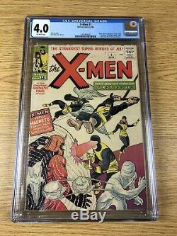 X-Men 1 CGC 4.0 1963 OFF-WHITE PAGES. First Appearance Of The X-Men! Magneto