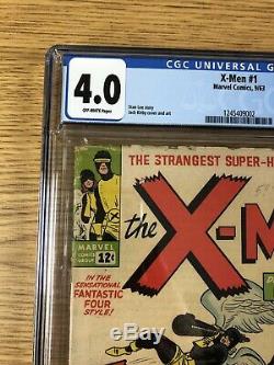 X-Men 1 CGC 4.0 1963 OFF-WHITE PAGES. First Appearance Of The X-Men! Magneto