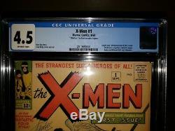 X-Men #1 CGC 4.5 OW 1st app Stan Lee Signature verified no reserve unrestored