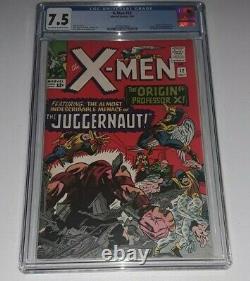 X-Men 12 CGC 7.5 OWW 1st Juggernaut