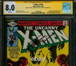 X-Men #134 CGC 8.0? SIGNED STAN LEE + CLAREMONT? 1st DARK PHOENIX Uncanny 1980