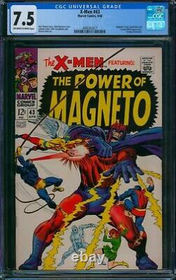X-Men #43 (1968)? CGC 7.5? Classic Magneto Cover! Scarlet Witch Marvel Comic