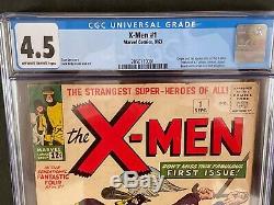 X-men #1 CGC 4.5 1963 Off-White to White Pages 2050170001